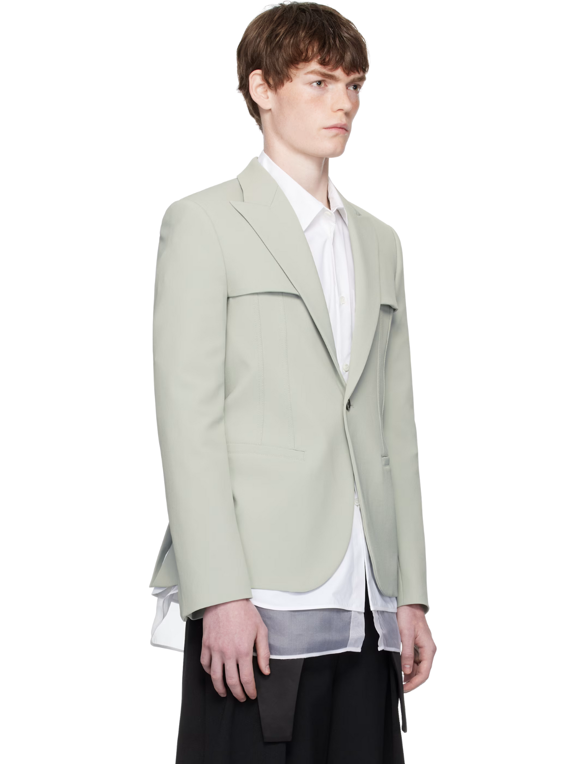 Gray Twill Blazer