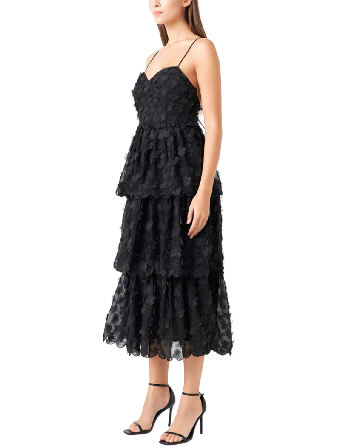 Floral Tiered Midi Dress