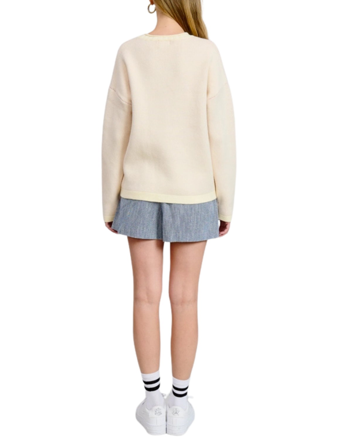 Flat White Sardine Box Sweater Top