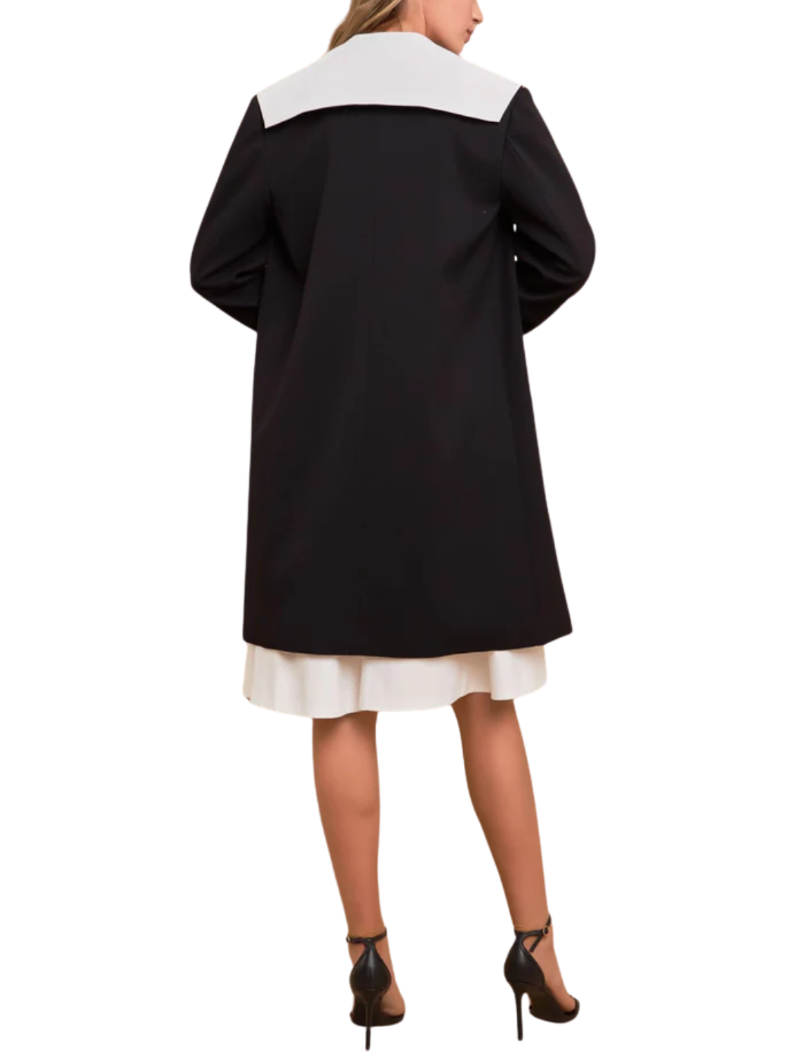 Contrast Sailor Collar Coat