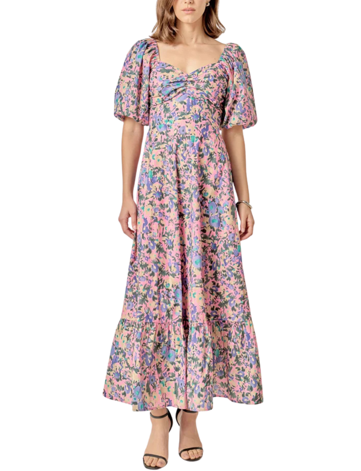 Open Back Tie Maxi Dress