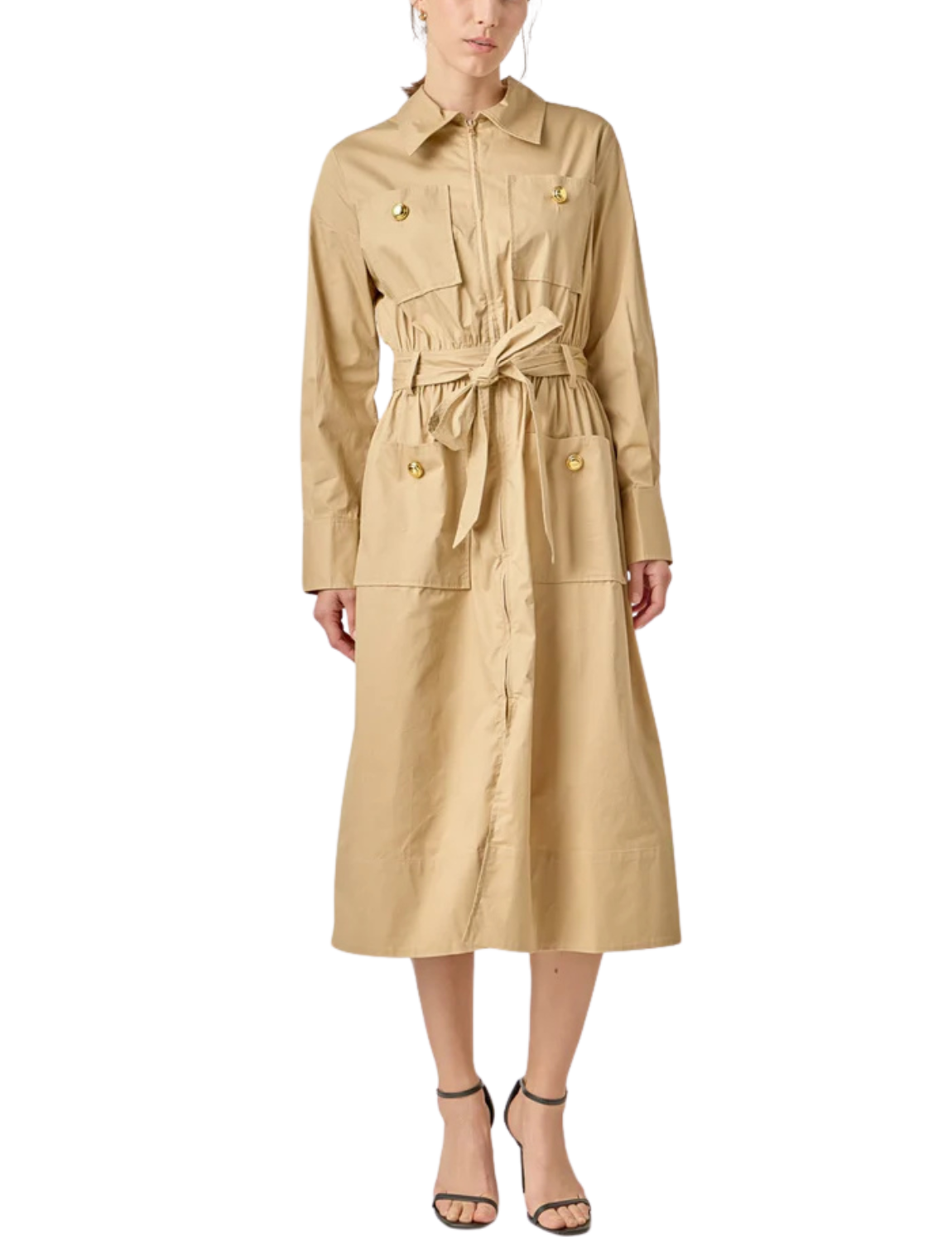 Modern Classic Tie-Waist Dress