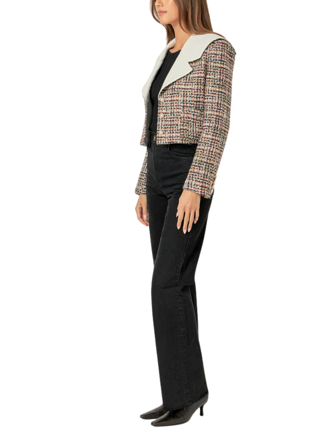 Tweed Jacket with Sailor Collar