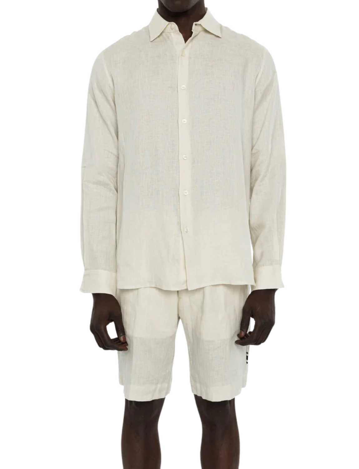 Ivory Linen Long Sleeve Shirt