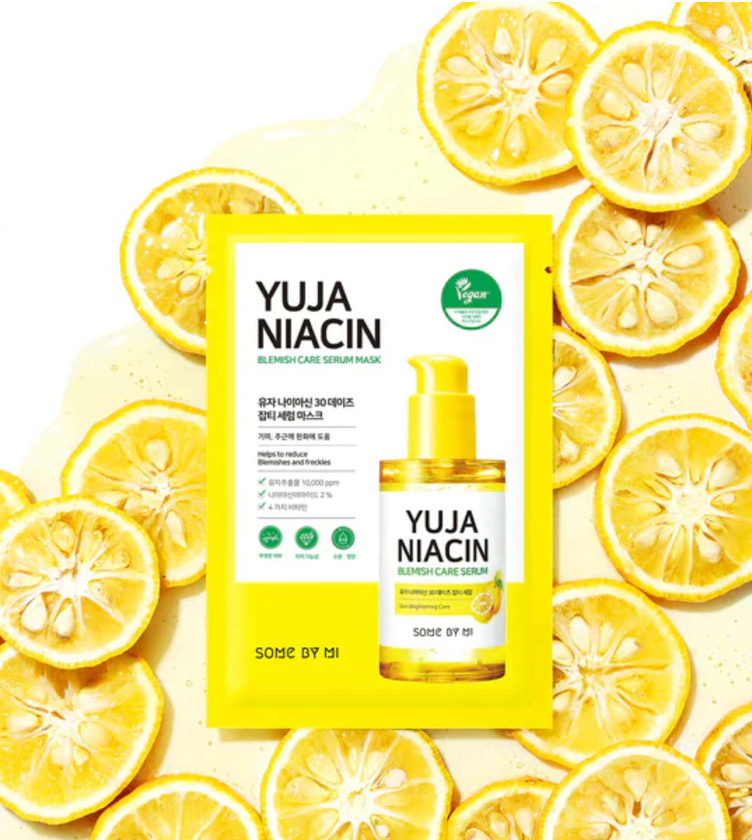 Some By Mi Yuja Niacin 30 Days Blemish Care Serum Mask - 1 Pack of 10 Sheets
