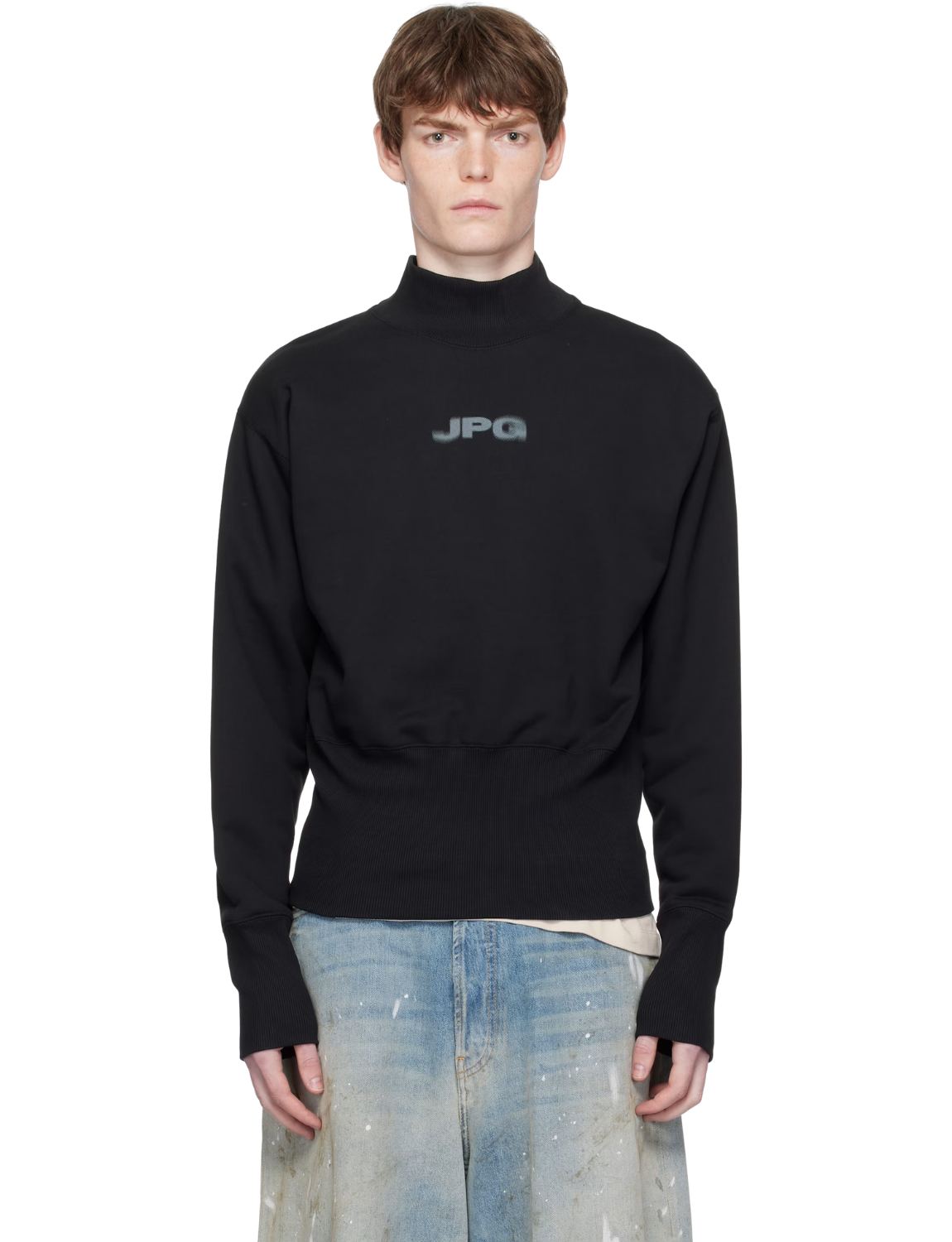 Black Cropped Sweatshirt