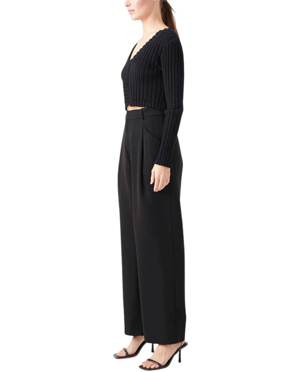 Long Sleeve Ruffled Knit