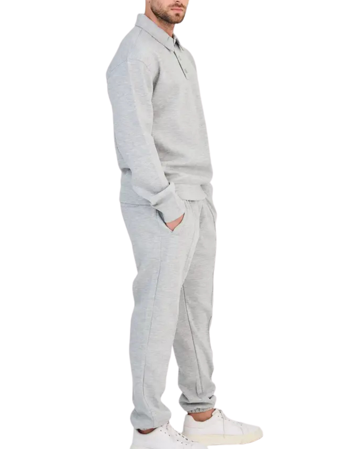 Chic Heather Gray Polo Set