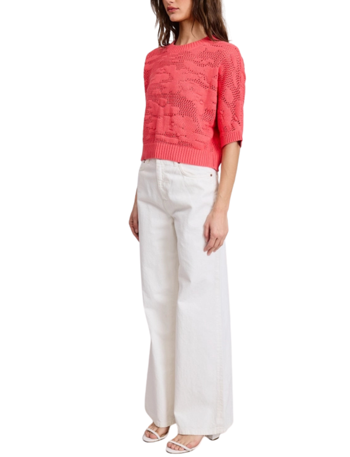 Crescent Open Knitting Sweater Top
