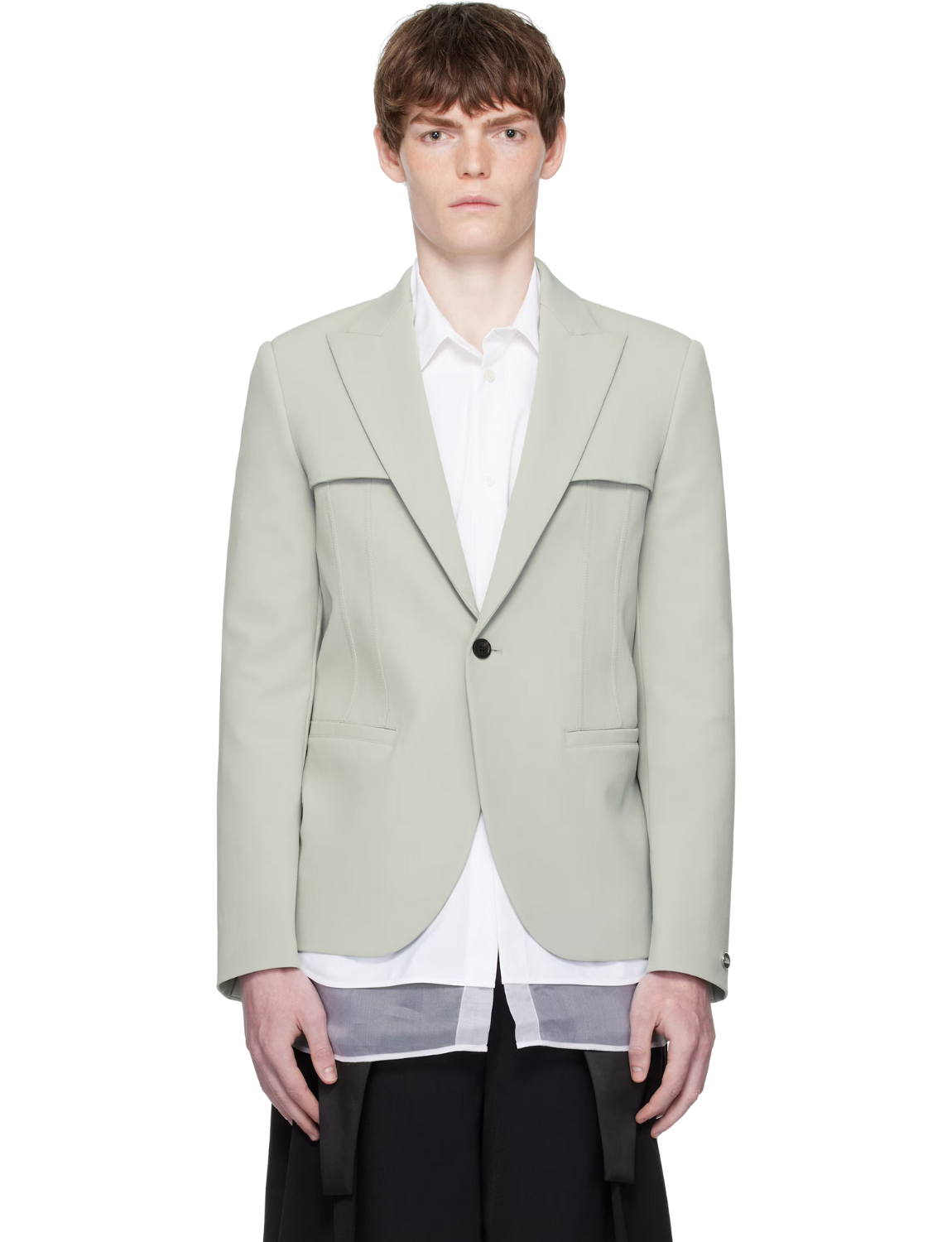 Gray Twill Blazer