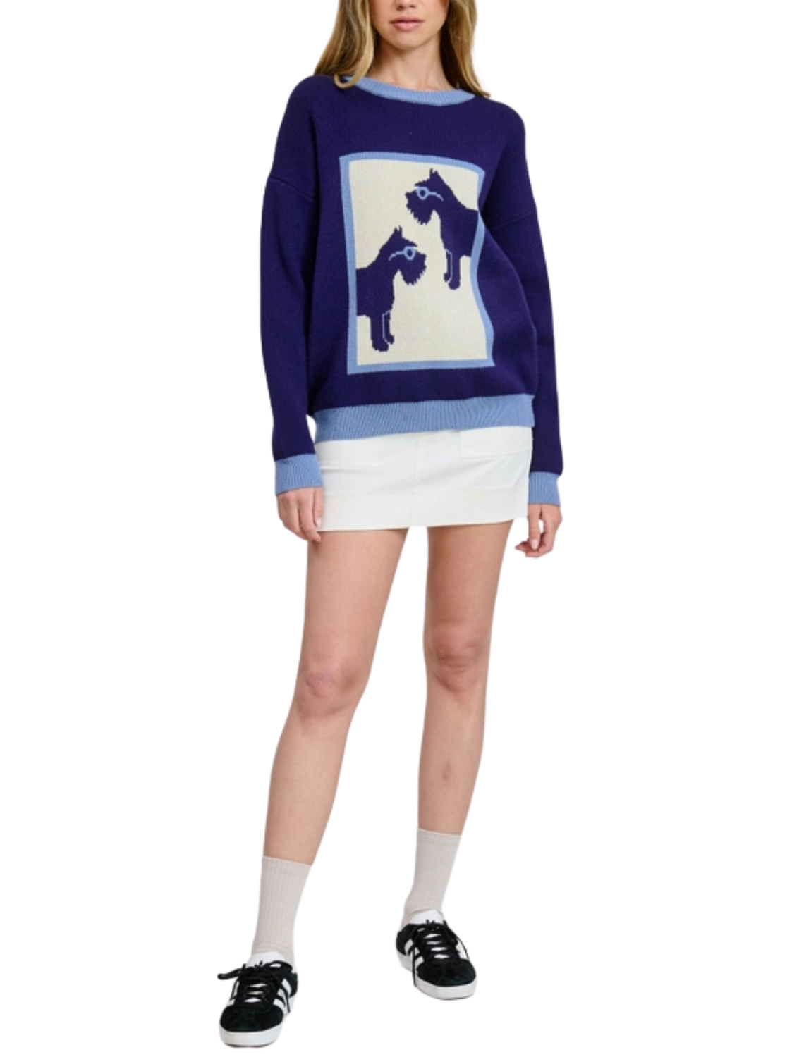Flat White Schnauzer Pullover Sweater