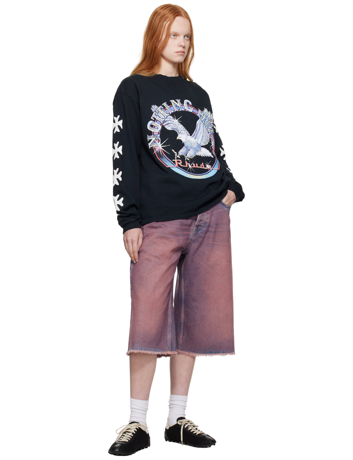 Black 'Notting Hill' Eagle LS T-shirt