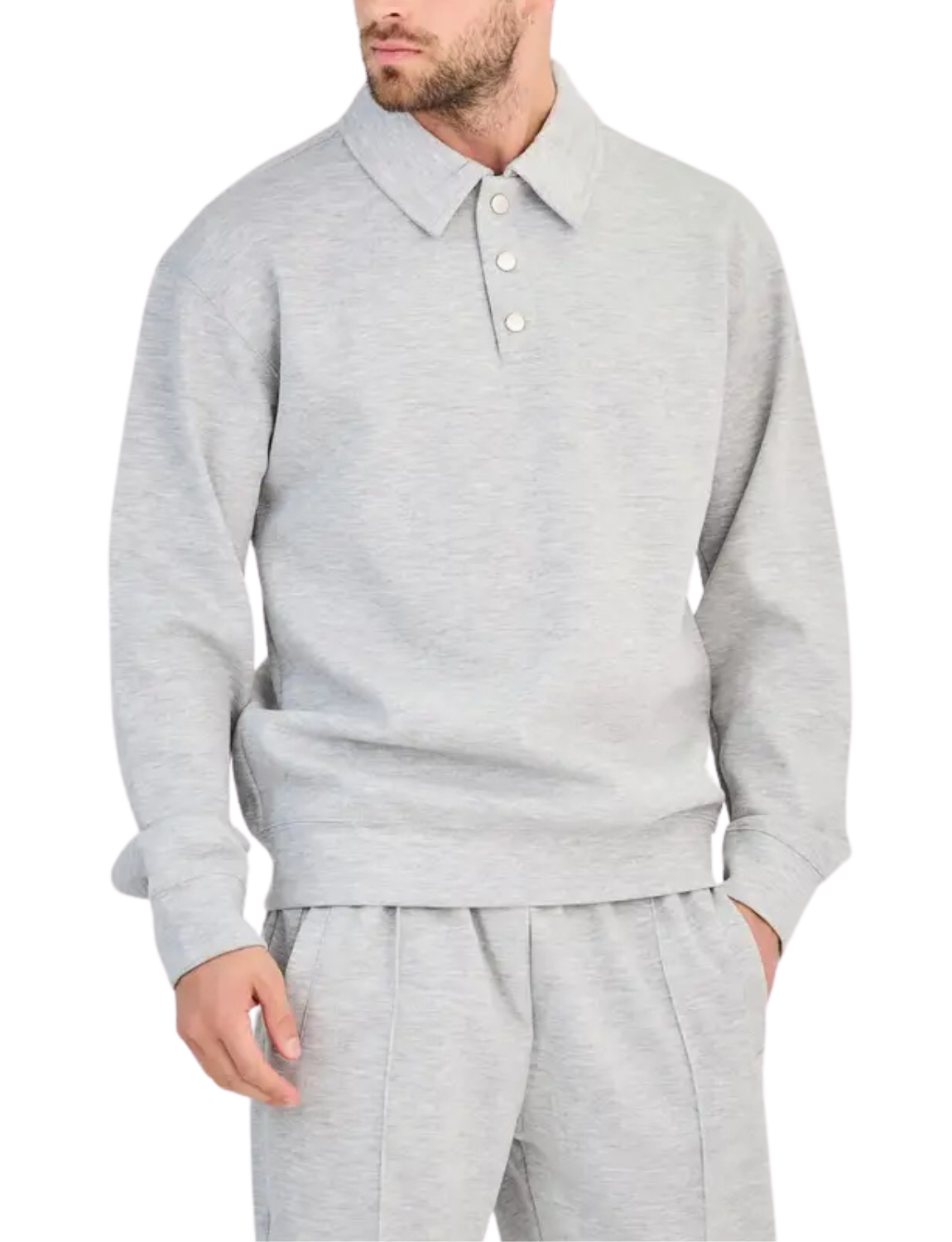 Chic Heather Gray Polo Set