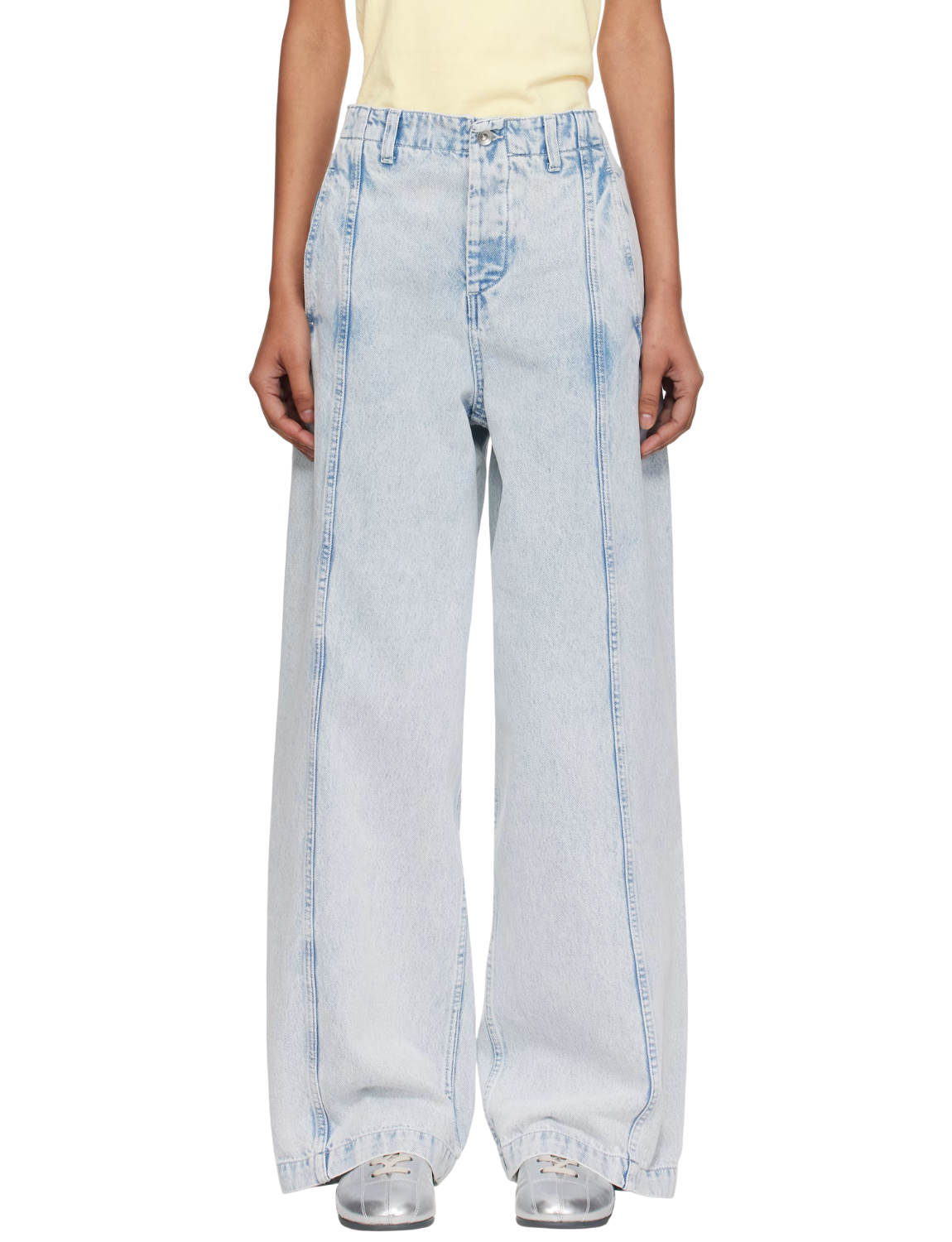 Blue Displaced Seam Jeans