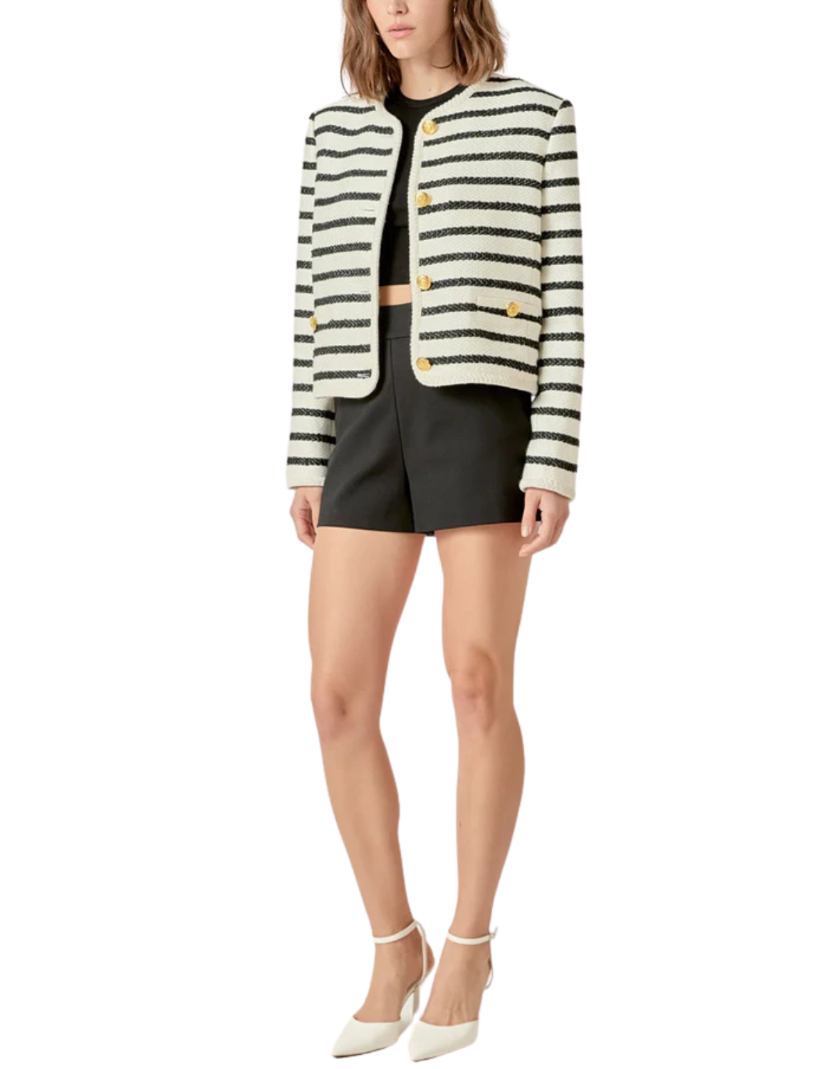 Stripe Tweed Jacket