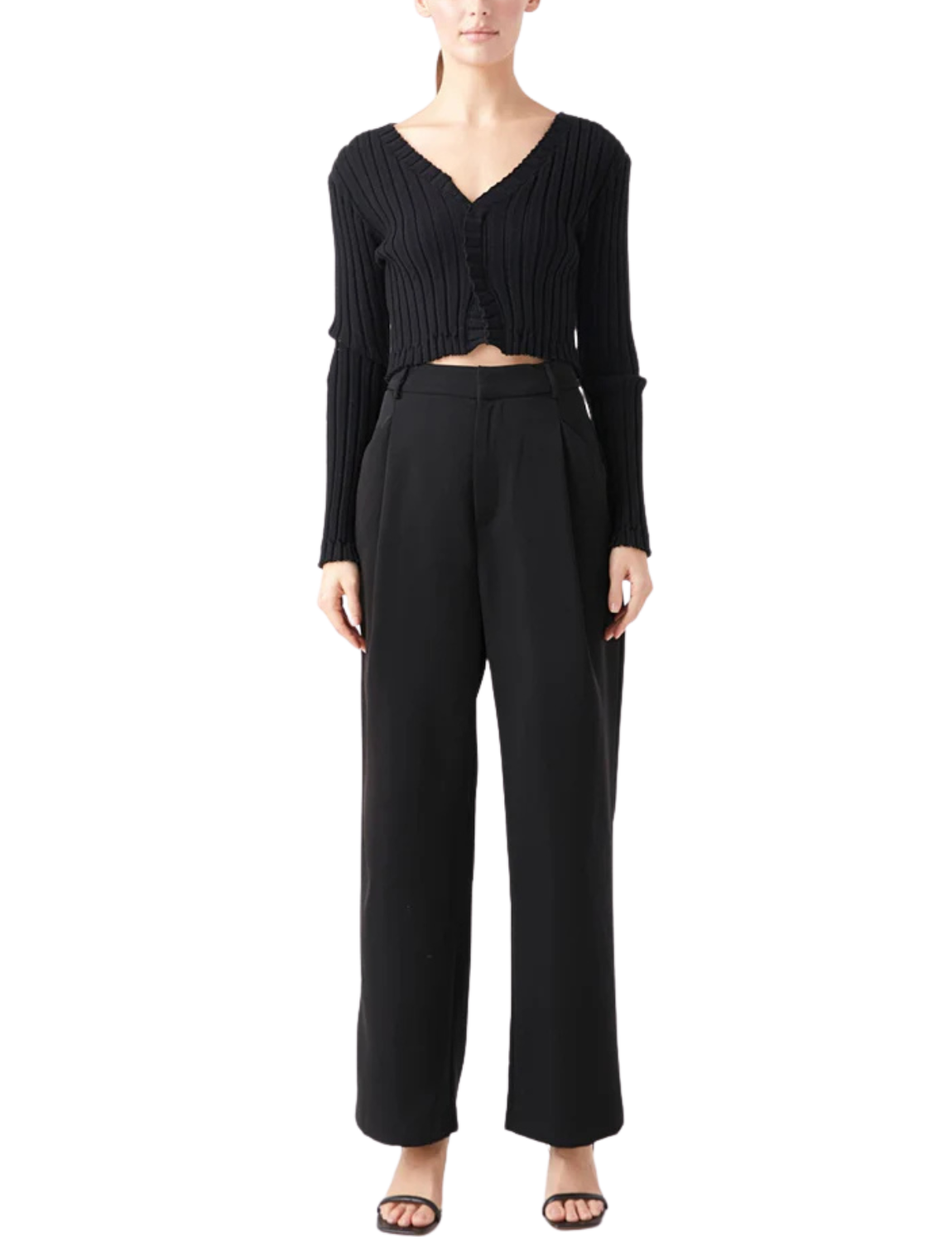 Long Sleeve Ruffled Knit