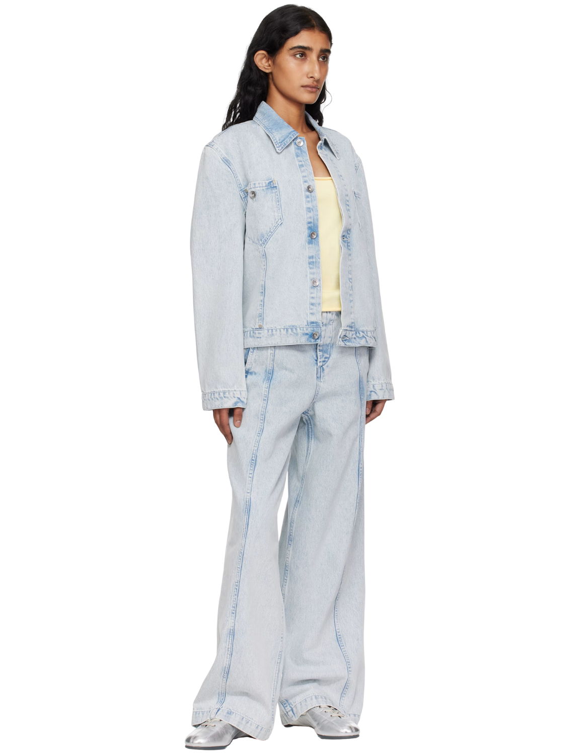 Blue Displaced Seam Jeans