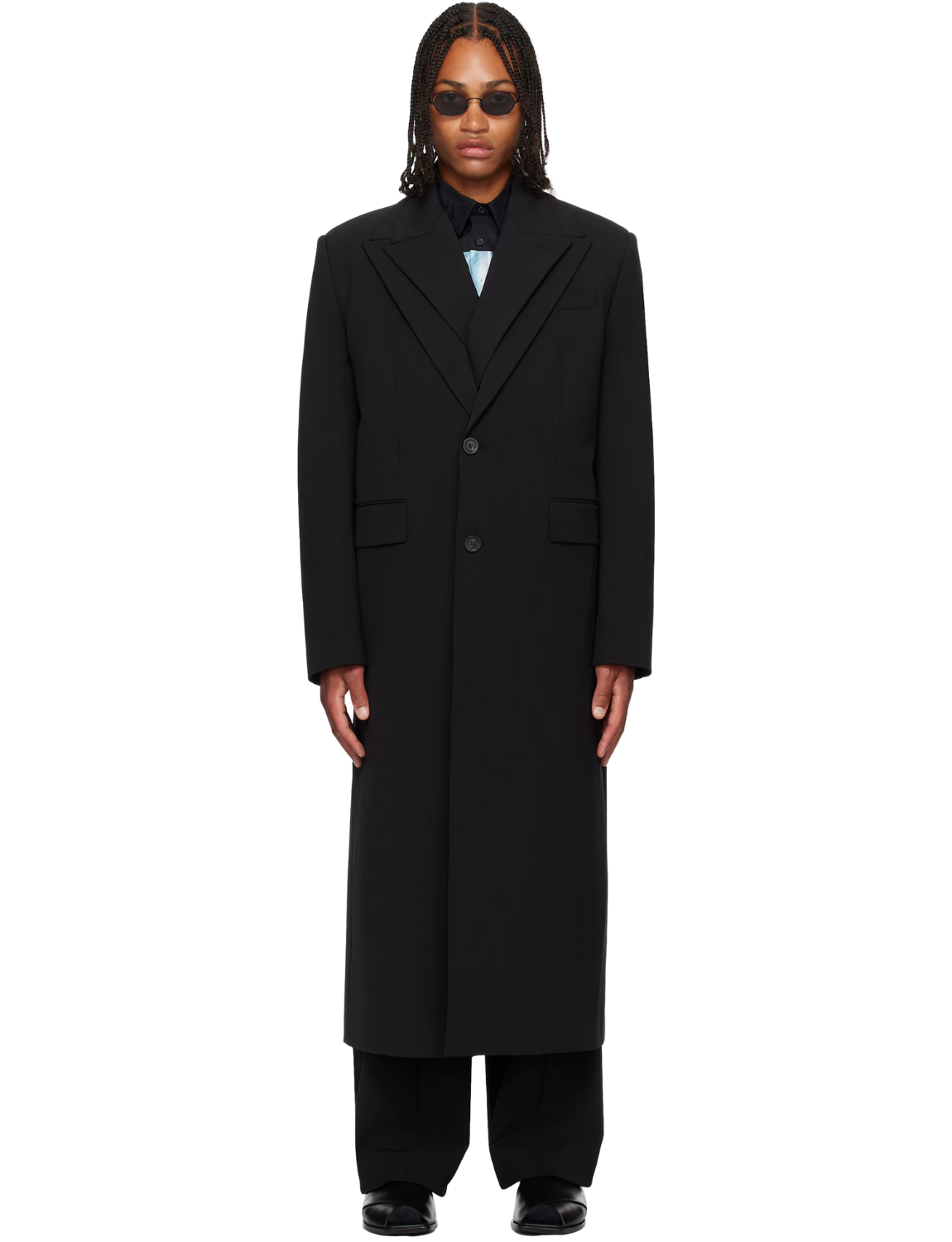 Black Double Layer Coat