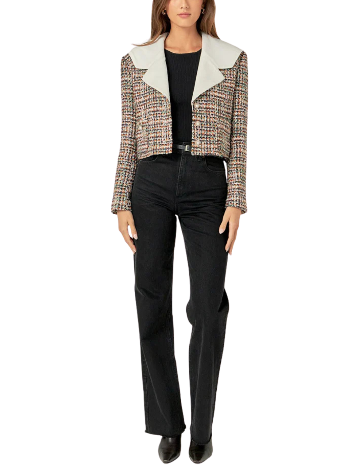 Tweed Jacket with Sailor Collar