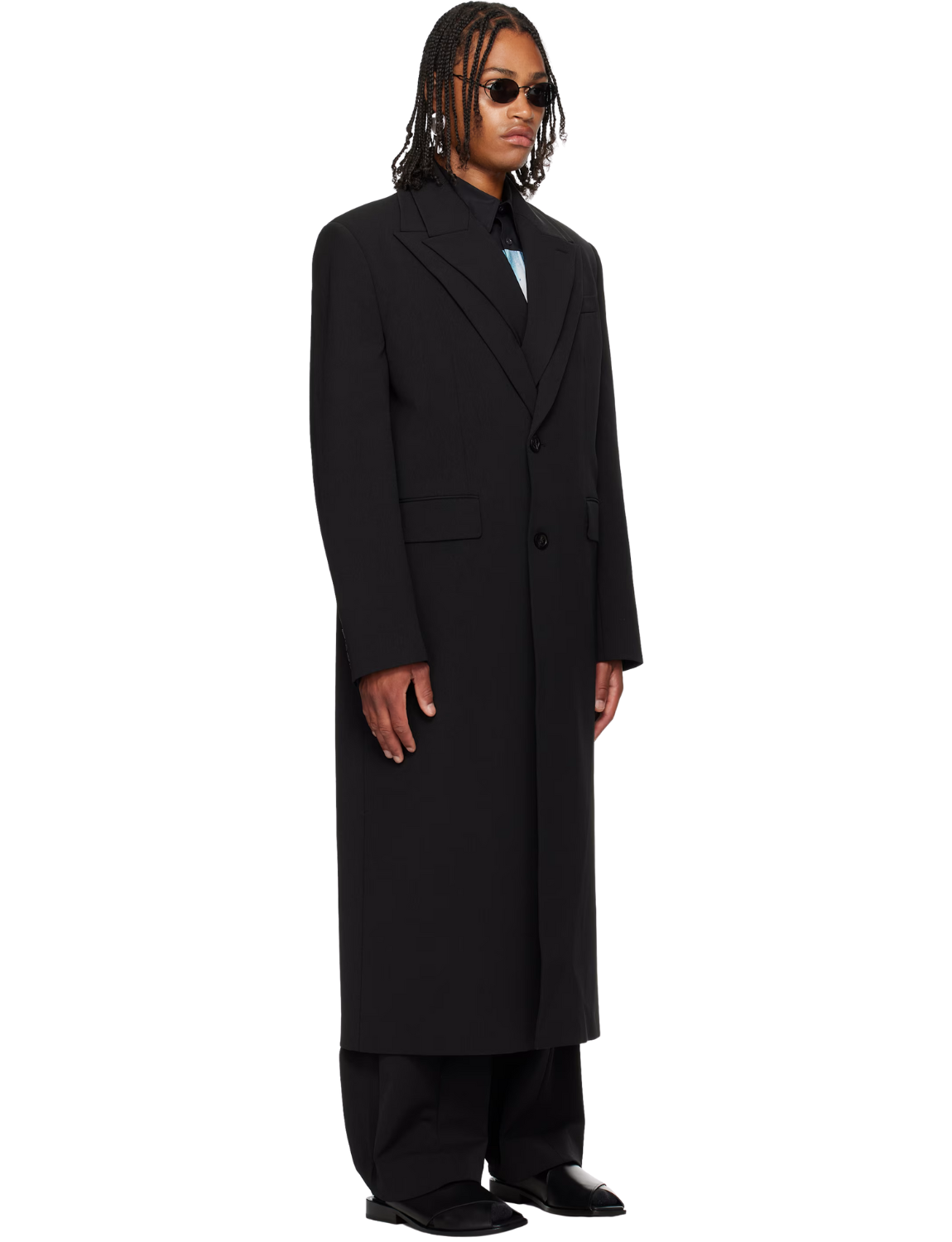 Black Double Layer Coat