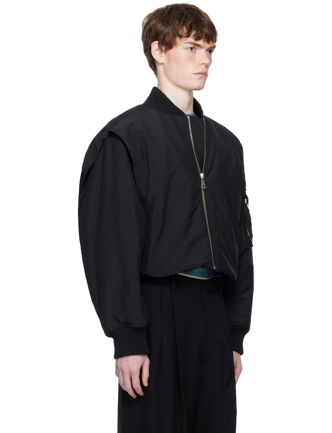 Black 'The Hooded' Bomber Jacket