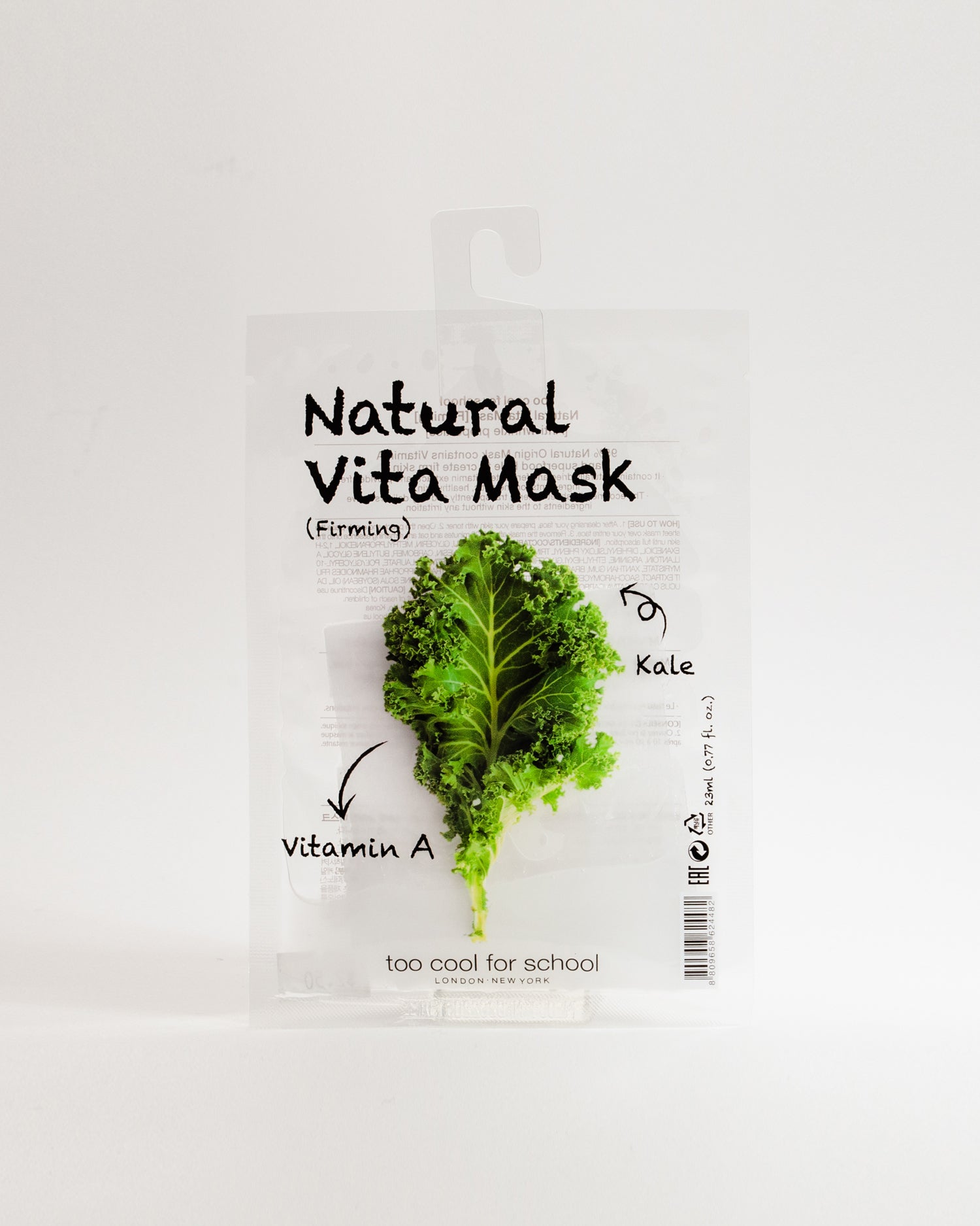 Too Cool For School Natural Vita Mask Firming (Kale) Sheet