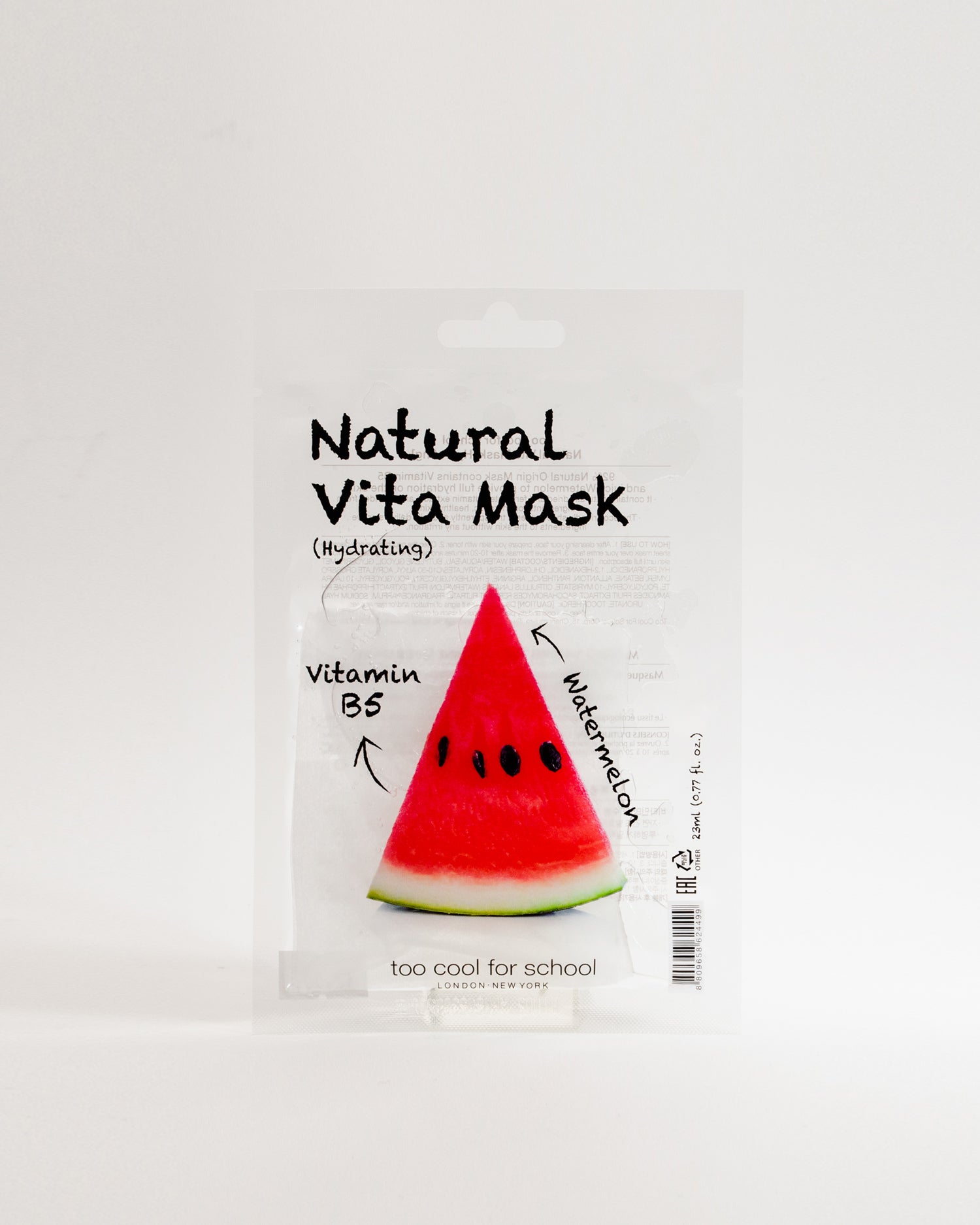 Too Cool For School Natural Vita Mask Hydrating (Watermelon) Sheet
