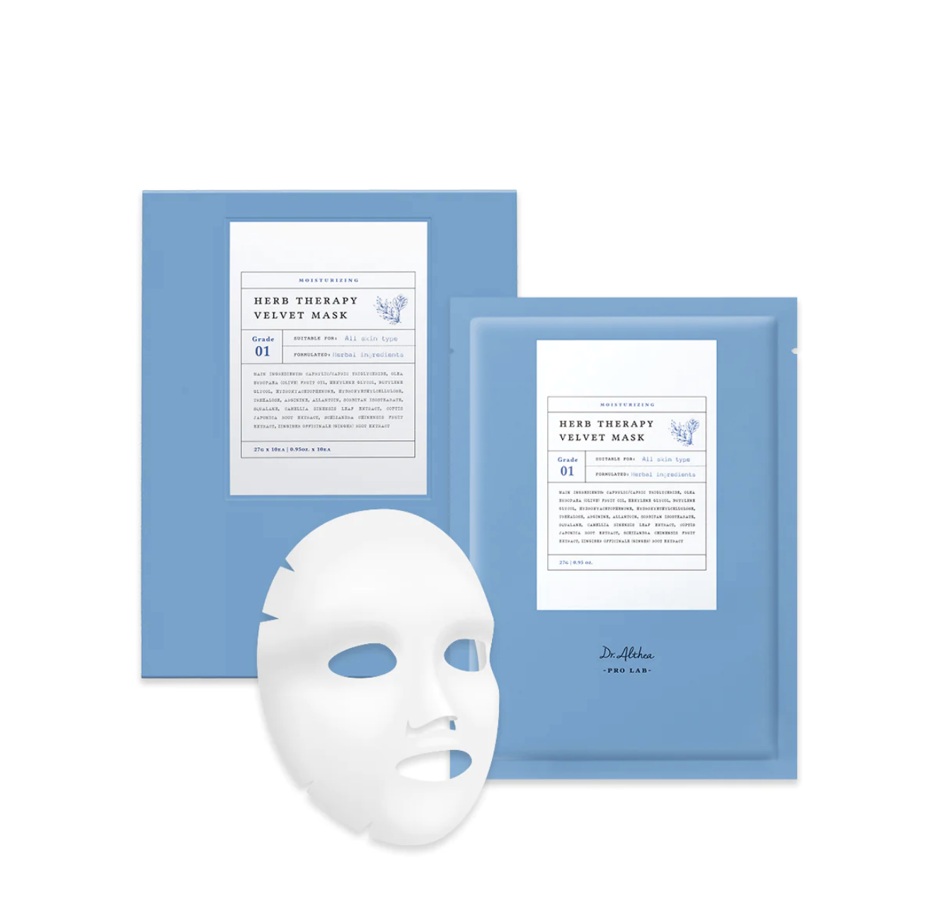 Dr.Althea	Herb Therapy Velvet Mask - 1 Pack of 10 Sheets