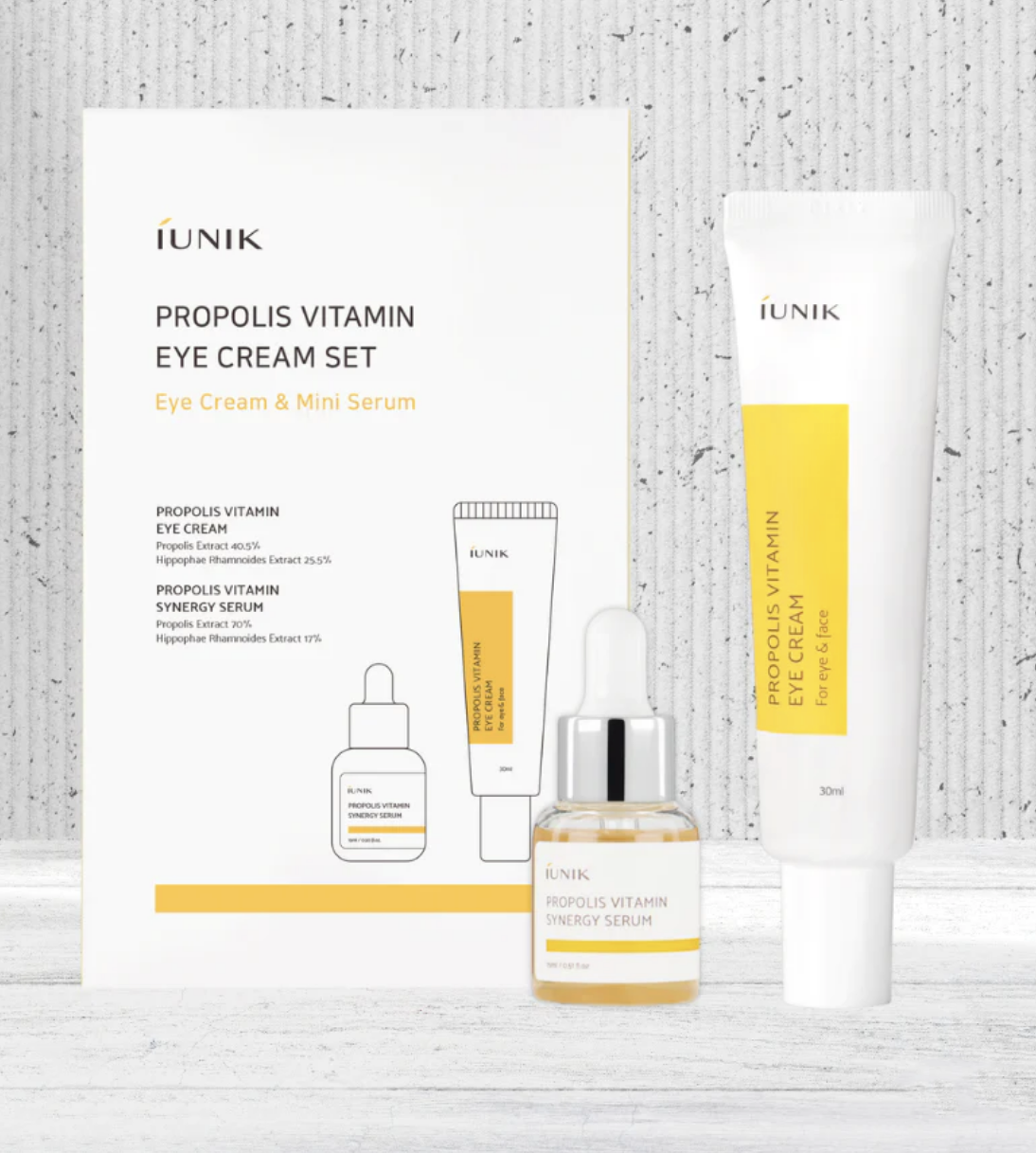 IUNIK Propolis Vitamin Eye Cream & Mini Serum Set
